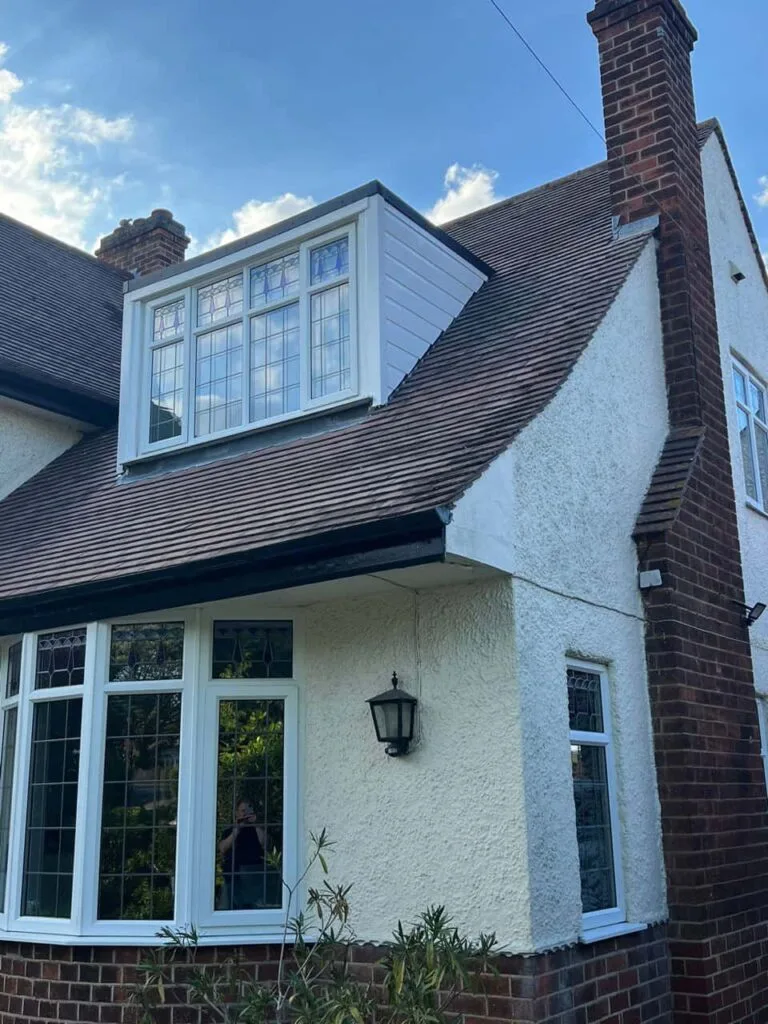 This is a photo of a dormer window which has just had some repairs carried out where the roof and the dormer meet. Works carried out by Liphook Roofing Repairs